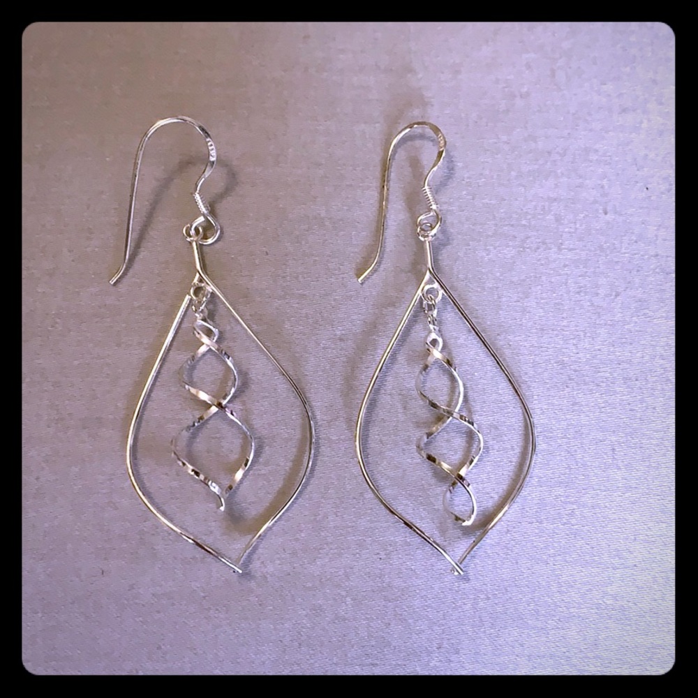 Sterling silver dangle earrings